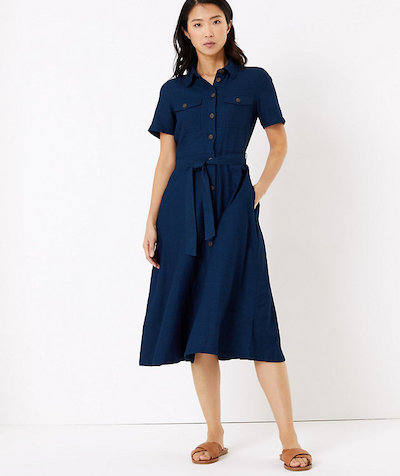 What Are The Best Dresses With Pockets This Season? M&S Cotton Belted Dress